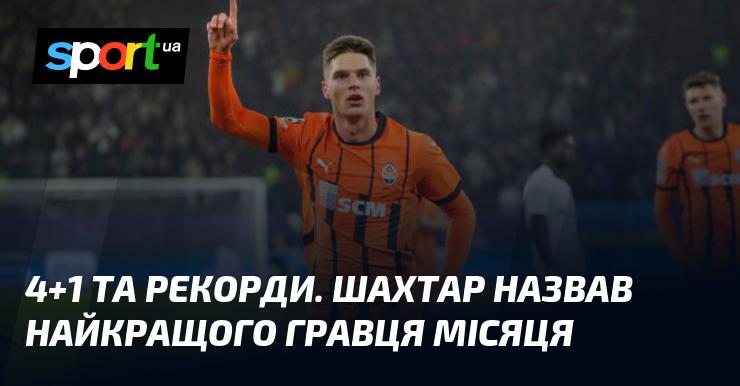 4+1 та досягнення. Шахтар оголосив про найкращого футболіста місяця.