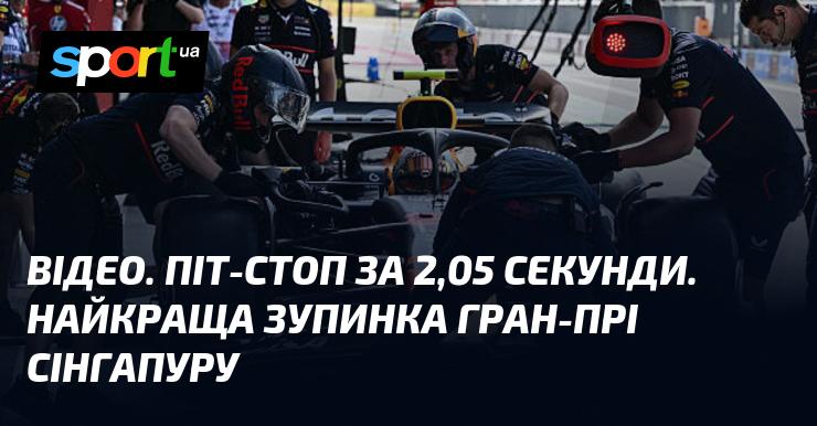 ВІДЕО. Піт-стоп, виконаний за 2,05 секунди. Найшвидша зупинка на Гран-прі Сінгапуру.