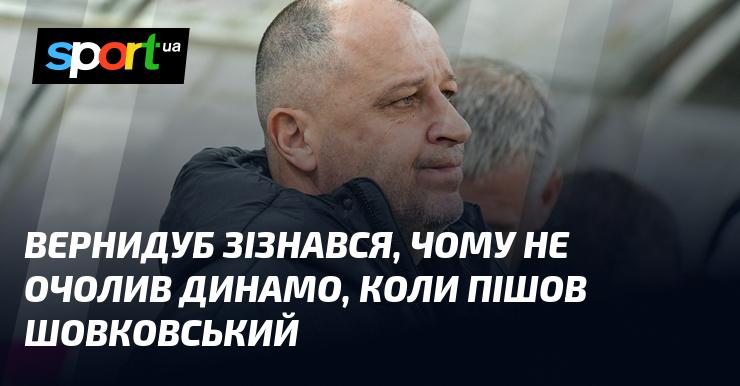 Вернидуб розкрив причини, чому не став головним тренером Динамо після відходу Шовковського.